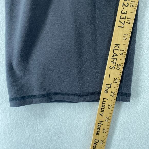 EILEEN FISHER Pants L Organic Cotton Stretch Jersey Cropped Straight Gray USA - Picture 11 of 13